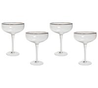 TOPAZ Set di 4 coppe da champagne Trasparente 450 ml