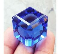 Topazio Blu Cubo Loose Gemma 131.60 KT Certificato Con Omaggio