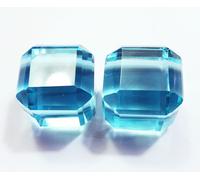 Topazio Blu Tra 45 A 50 Cts Certificato Paio Loose Gemma Con Omaggio