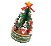 TOPBATHY 1 Pc Carillon Natalizio Striscia LED Albero di Natale da Tavolo Arredamento Gioco Barra Luminosa a LED Puzzle Luci a LED Luce del Leggio Musicale Ghibli Gioca retrò di Legno Green