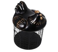 TOPBATHY 1 Set Cesto Per Uova in Ceramica Cestini Bollitore Per Uova Padella Cibo Contenitori Per Alimenti Vassoio Delle Uova Conservazione Delle Uova All'aperto Acciaio Inossidabile Black