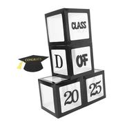 TOPBATHY 1 Set di Scatole Decorazioni per Feste di Laurea Topper del Tavolo della Festa di Laurea Scheche Scolooni della Grandergarti Bomboniere per Feste di Laurea Black Carta