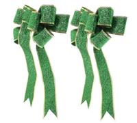 TOPBATHY 1 Set Nastro di Raso Verde Nastro Verde Arco St Patricks Day Accessories San Patrick Day Accessori St. Decorazione da Appendere All'albero di Patrick Decori Bowknot Green 2 Pezzi