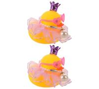 TOPBATHY 1 Set Piccolo Anatroccolo Giallo per Cruscotto Veicolo in Plastica 2 Pezzi