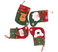 TOPBATHY 1 Set Sacchetti Natale per Regali Natalizie Appese per Decorazioni per Sacchetti per Dolci 4 Pezzi