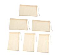 TOPBATHY 1 Set Sacchetti Rete Riutilizzabili Per Frutta E Borse Per Ecologiche E Versatili 6 Pezzi