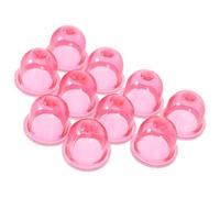 TOPBATHY 10 Pezzi Coppa Olio per Motosega in Silicone Trasparente | Ricambio Affidabile, Installazione Semplice, Lettura del Livello Chiara, Rosso, per Piccoli Attrezzi da Giardino