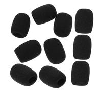 TOPBATHY 10 pezzi Coprimicrofono Antivento per Microfono Lavalier Protezione Mini Morbida e Leggera per Cuffie Auricolari da Conferenza per Ambienti Rumosi e Uso Prolungato