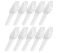 TOPBATHY 10 Pezzi Cucchiaio Dosatore da 10ml in Pp Bianco Fondo Piatto, Facile da Pulire e Preciso, per Esperimenti di Laboratorio e Cucina
