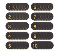 TOPBATHY 100 Etichette Rotonde Numerate in Plastica con Foro per Portachiavi Targhette Numerate Leggere per Armadietti Uso Quotidiano in Palestre Hotel e Uffici