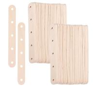 TOPBATHY 100 pezzi Bastoncini Jumbo per Gelato in Legno con Fori Preforati Stecche per Cake Pops e Lavoretti Creativi DIY Bastoncini Resistenti per Ghiaccioli e Lecca Lecca Artigianali