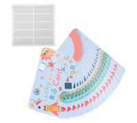 TOPBATHY 100 Pezzi Carte Gratta e Vinci per Premi, Carta con Messaggi | Rivestimento da Grattare, Motivo Cartone Dai Colori Vivaci, per Insegnanti, Casa e Feste