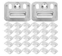 TOPBATHY 100 Pezzi Fermo per Pannelli da Parete in Acciaio Inossidabile Stabile e Pratico, Accessorio per Mobili e Staffa di Fissaggio per Pannelli Integrati Argento