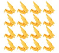 TOPBATHY 100 Pezzi Gru Origami Pre-piegate Gialle 10x10 Cm Centrotavola a Forma di Gru di Carta e Ornamenti Origami per Matrimoni, Battesimi e Feste di Compleanno Decorazioni Artigianali