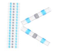 TOPBATHY 100 Pezzi Terminale -shrink di calore connettori per termorestringenti Connettori di giunzione a filo per termoretraibili plastica Sky-Blue