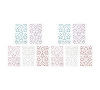 TOPBATHY 10foglio Gioiello per Trucco di Strass per Viso Gemme per Viso Forma di Cuore e Stella Adesivi Perle per Accessori per Capelli Decorazioni per Artigianato Adesivi per Trucco
