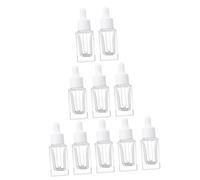 TOPBATHY 10pezzi Flaconi Contagocce in Vetro Piccoli per Oli Essenziali Profumi Essenze Vari Dispenser e Coperchio di Perdite per Viaggi e Trousse