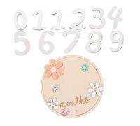 TOPBATHY 11 Pezzi Di Biglietti Per Bambini Dischi in Legno Cartelli Per Baby Shower