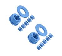 TOPBATHY 12 Pezzi Dado Blu per M10 di Flangiato Lega Alluminio Mozzo