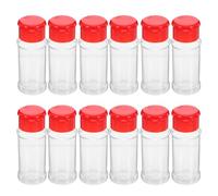 TOPBATHY 12 pezzi saliera e pepiera per campeggio, picnic, all'aperto, cucina, contenitori per il pranzo, set di spezie da viaggio, trasparenti con coperchi, dispenser per barattoli di spezie in