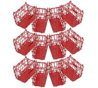 TOPBATHY 15 Pezzi Gabbia per Animali Giocattolo Miniatura in Plastico Rosso Alta 8cm Design Realistico per Scene Pirata da Tavolo e Piccoli Spazi