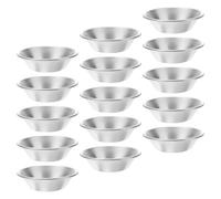 TOPBATHY 15 Pezzi Stampo per Crostata all Uovo Rotondo Mini | Design di Precisione, Antiaderente e Portatile, Distribuzione Uniforme del Calore, Vassoio Inferiore Incluso