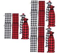 TOPBATHY 18 Pollici buste di vino coperchio delle bottiglie di vino sacchetti di vino in juta scozzese borsa borse sacchetti sacchetti per imballaggio portabottiglie sacchi di vino