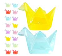 TOPBATHY 18 Pollici Miniature Origami Crane Figures Luminous Resin Decorations Glow in The Dark Miniature Sculptures For Home Decor Dollhouses Aquariums And Gardens