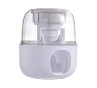 TOPBATHY 1pezzi Supporto per Dentifricio da Parete Distributore Automatico di Dentifricio Semplice Bianco per Uso Domestico Contenitore Multiuso
