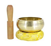 TOPBATHY 1set Ciotola Tibetana Per Meditazione Completo Con Mazzuolo e Cuscino Suono Armonioso Per Relax e Yoga Compatte Per Uso Quotidiano