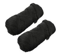 TOPBATHY 2 Filo per Parrucca in Polipropilene Nero Capelli Lisci Lunghi Realistici per Donna Accessorio per Styling e Treccia Senza Odore Caduta