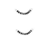 TOPBATHY 2 Pezzi Boos Little Devil Lahua felice kit festa di halloween arredamento banner di halloween Banner sospeso fischia le bandiere fantasma Undormo appeso tessuto non tessuto Nero