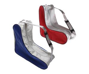 TOPBATHY 2 Pezzi Borsa per Pattini Rotelle Grande in Mesh Blu per Inline | Manici Robusti, Facile da Pulire, Sacca Portapattini per Scarpe e Palline