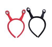 TOPBATHY 2 pezzi Cerchietti Antenna Lumaca Rosso e Nero Fasce Capelli Donna e Ragazza Leggere Accessori Cosplay Festa Puntelli Foto