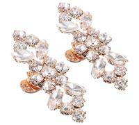TOPBATHY 2 Pezzi Clip per Scarpe Decorazioni in Cristalli e Lega, Eleganti e Brillanti, Perfette come Clip per Scarpe Donna in Occasione di Banchetti e San Valentino