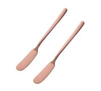 TOPBATHY 2 Pezzi Coltello Spalmatore in Acciaio Inox 304 Versatile | Tagliapane e Raschietto per Marmellata, per Torta e Decorazione, Uso Catering e Ristoranti, Colore Oro