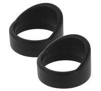 TOPBATHY 2 Pezzi Coppa Oculare in Gomma Nera per Microscopio e Spotting Scope, Facile da Installare e Rimuovere con Spessore Angolare di 4mm, per Osservazioni in Campo Scuro ed Educazione