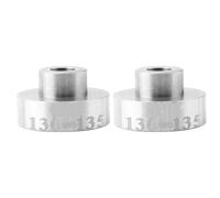 TOPBATHY 2 Pezzi Coprimozzo Posteriore Conversione 130 a 135 per Mountain | Acciaio Inossidabile, Superficie Liscia e Robusta, Installazione Semplice, Argento