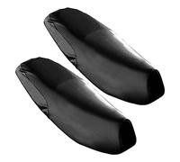 TOPBATHY 2 Pezzi Coprisella Pelle Nero per Elettrica e Bicicletta Cuscino Sella Morbido e Ergonomico con Design Traspirante e Antiscivolo