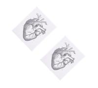 TOPBATHY 2 Pezzi Diagramma di anatomia cardiaca Grafico anatomia cardiaco cuore scheletro anatomico grafico dell'insegnamento anatomia cardiaco organigramma umano tela in fibra chimica