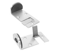 TOPBATHY 2 Pezzi Limitare la Marcia della Porta fermaporta al Piano Piastra fermaporta limitatore della Porta a Pavimento Silver