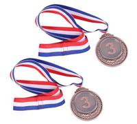 TOPBATHY 2 Pezzi Medaglia Premio in Lega di Zinco, Terzo Posto | Motivo Spighe e Numero, Design Decorativo, Genitori, Eventi Comunitari e Feste