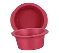 TOPBATHY 2 Pezzi Rotondi per Cupcake per Creazioni Dolci e Feste Facile da e Riutilizzabile Colore Rosso Vino