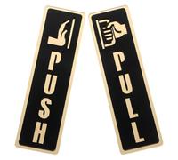 TOPBATHY 2 pezzi Segnaletica Push Pull in Acrilico Adesiva per Porte Scorrevoli Cartelli Rimovibili per Negozi Uffici e Attività Commerciali Facile Installazione e Design Professionale
