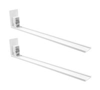 TOPBATHY 2 Pezzi Spingibottiglie Automatico per Mensola, Guida Integrata a | PET Bianco, Installazione Semplice, per Bevande e Snack, Ottimizza Spazio, Spinta Regolare, Meno Ribaltamenti
