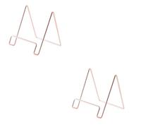 TOPBATHY 2 Pezzi Supporto per Tablet e Smartphone in Metallo Dorato Curvo | Portatile, Libera le Mani, Stabile su Superfici Piane, per Casa e Camera, Accessori Tablet