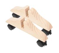 TOPBATHY 2 Pz Base divisoria dello Schermo scrivania in Piedi Portatile Porta Schermo Pannelli Staffa Base per Schermo Mobile Proteggi Schermo per la Privacy con Ruota Mobile di Legno Beige