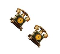 TOPBATHY 2 Pz Orologio del Telefono Decorazione scrivania Bedroom Decoration Sveglia da Comodino Adesivo da Parete a Specchio Arredamento per Desktop e Ufficio Scultura dell'orologio Resina
