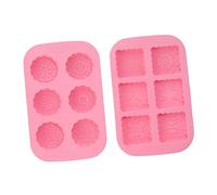 TOPBATHY 2 Pz stampo per biscotti rotondi in silicone formine per biscotti stampo in silicone biscotto circolare coppapasta tondi torta di fiore dello stampino rosa