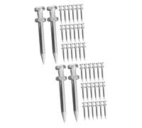 TOPBATHY 2 Set Accessori A Punta di Pioli Punta Dell'aeratore del Terreno Chiodi Aeratori Prato Giardinaggio Piolo Scarpe Aerator Aeratore da Giardino Metallo Argento 20 Pezzi * 2